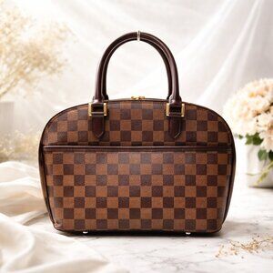 Authentic Louis Vuitton Sarria Damier Ebene Handbag Brown LV Tote Luxury Bag